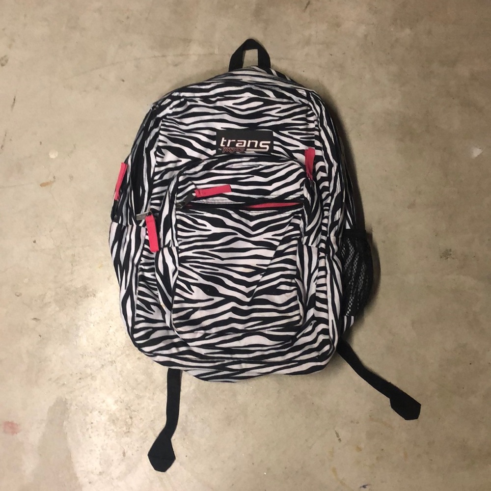 Jansport Zebra W/ Pink Interior Backpack